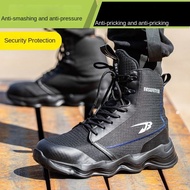 High-top Safety Boots Breathable Lightweight Anti-Scalding Construction Site Safety Shoes Wear-Resistant Protective Shoes Steel Toe Shoes Welding Shoes Hiking Shoes Steel Toe-toe E
