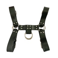 [ Burbuerry]  Adjustable Faux Leather Harness Back Strap Adjustable Faux Leather Body Harness with Rivet Decor for Men Gay Clothing Rave Chest Strap