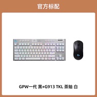 เมาส์สำหรับเล่นเกมส์ G913 Logitech คีย์บอร์ดแบบกลไกเมาส์และแป้นพิมพ์คอมโบไร้สาย