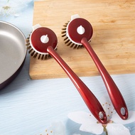 New🧃Pot Washing Brush with Handle Household Brush Pot Long Handle Pot Brush Household Brush Pot Kitchen Dish Brush Bowl