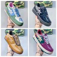 BAPE STA Sneakers Color Matching Star Logo Trendy Low-Top Casual Shoes Men Women Same Style