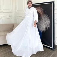 NAOMI DRESS CERUTY BABYDOLL FULL PURING // DRESS KONDANGAN // GAMIS BIGSIZE JUMBO // GAMIS LEBARAN T