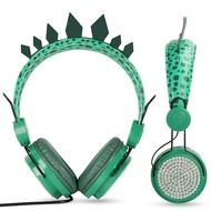 Cute Dinosaur Wired Headphone with Microphone Kids Music Stereo Earphone Computer Mobile Phone Gamer