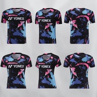 Yonex 2023 Badminton Jersey Unisex Sport Tee Shirt Korea Design Training Sportwear Baju Sukan Jersi