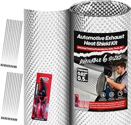 Exhaust Heat Shield Automotive, 24" x 78.7" Heavy Duty Aluminum Heat Shield with Zip Ties & Scissors