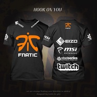 CSGO DOTA2 LOL League of Legends Fnatic Team Uniform Game Print Short-Sleeved T-Shirt Customization
