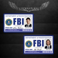 Supernatural FBI prob ID Badge Dean, Sam Winchester, Custom