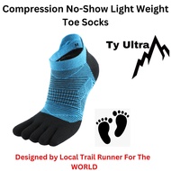 Ty Ultra NO SHOW Compression Toe Socks Ultra Run NO blister 5 fingers toe sock performance trail run