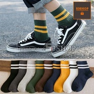 MATA Retro Striped Socks Above the Ankle Daily Casual Socks for Men and Women