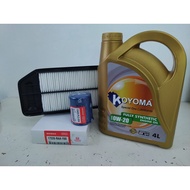HONDA ACCORD SDA 2003y -2007y AIR FILTER + OIL FILTER + KOYOMA 0W20 FULLY SYNTHETIC ENGINE OIL