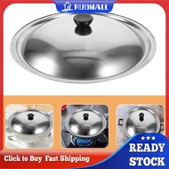 RUDMALL Flat Cap Wok Lid Grease Splatter Cover for Frying Pan Pot Vegetable Stainless Steel