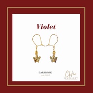 CHia Violet Ear Hook ( Gold 916 ) / Anting CHia Violet ( Emas 916 )