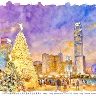 木蒔導賞 手繪明信片 - 2014-2015香港繽紛冬日節 香港旅遊發展局
