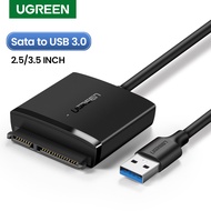 UGREEN อะแดปเตอร์ฮาร์ดดิสก์ SATA USB Adapter USB 3.0 2.0 ถึง Sata 3 สาย Converter Cabo สำหรับ 2.5 3.