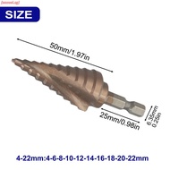 [ANSOUL]  for M35 5% Cobalt Step Drill Bit 3-12 4-22 6-24 HSS- HSS Cone Metal Drill Bit