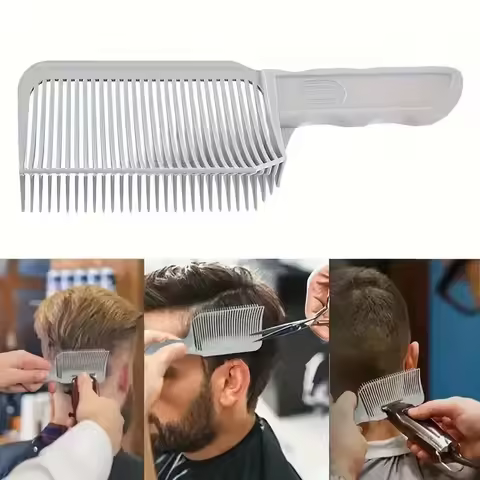 Fading Hair Cutting Combs Professional Barber Clipper Blending Flat Top Hair Cutting Comb for Men Fa