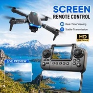 ZNLYRION 4K遙控無人機，附螢幕遙控器、雙鏡頭、光流定位、避障、可折疊、FPV、WIFI APP控制、一鍵回航、360°翻轉四軸飛行器，適合初學者的玩具