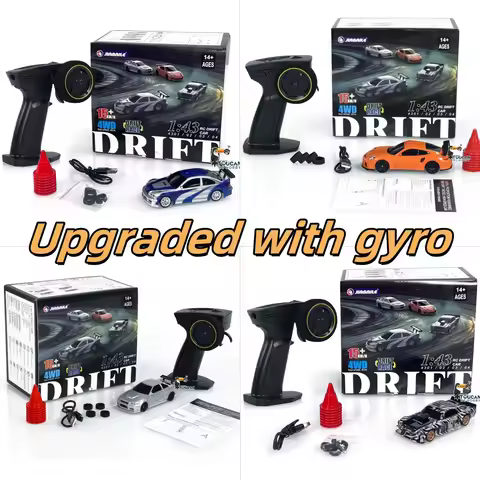In Stock 1/43 RC Drift Car with Gyro Upgraded Ver 2.4G Remote Control Mini Drift Race Car 4WD Radio 