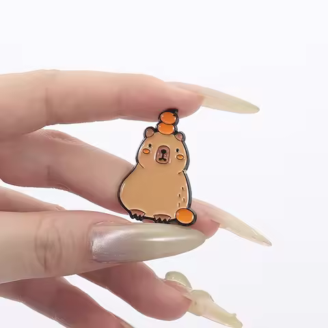 Cute Capybara Enamel Pins Custom MORE CAPYBARAS FEWER PROBLEMS Brooches Lapel Badges Clothes Animal 