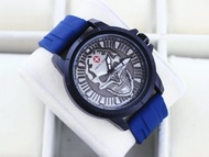 Jam Tangan Pria Swiss Army Skull Original Tali Rubber Tanggal Aktif Free Box dan Garansi 100% SA8013