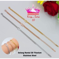 Chain Bracelet Adult Titanium Gold Plated CD Model