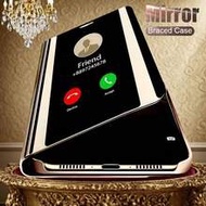 1ชิ้น เคสโทรศัพท์ฝาพับหนังเทียมขาตั้งกระจกอัจฉริยะสีทองหรูหรา เข้ากันได้กับ Samsung Galaxy S26 Ultra