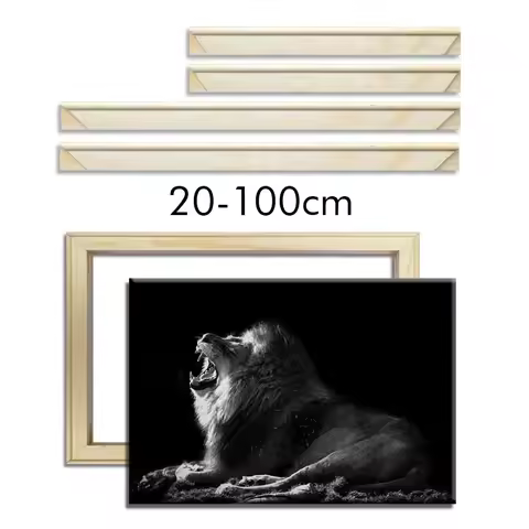 30x40 40x50 50x70 60x90 Canvas Frame Wooden Frames Wooden Photo Oil Painting Canvas Diamond Painting