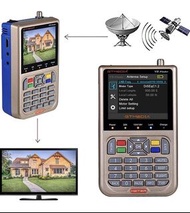 GT MEDIA V8 衛星探測儀 電視 DVB-S/S2/S2X 訊號接收器 H.264 衛星探測器,HD 1080P FTA 3.5 吋 LCD 內建 3000mAh 電池,可調整衛星盤 GTme