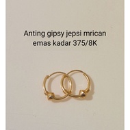 Gypsy Gypsy gold earrings mrican grade 375/ 8K (0.48gram pair)