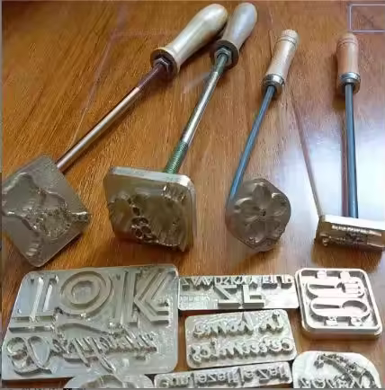 Custom Wood Branding Iron Customized copper Brass Stamp leather paper cliche bread skin iron Heating