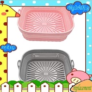 39A- 2Piece Square Reusable Air Fryer Liners Foldable Air Fryer Accessories Pink and Grey