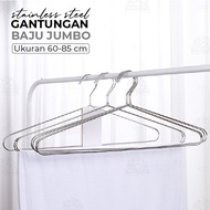 GANTUNGAN Jumbo Hanger 60cm 70cm 80cm Large Clothes Hanger Towel Blanket Stainless Steel Multifuncti