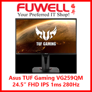 ASUS TUF Gaming VG259QM Gaming Monitor – 24.5 inch Full HD (1920x1080), Fast IPS, Overclockable 280Hz (Above 240Hz, 144Hz), 1ms (GTG), Extreme Low Motion Blur Sync, G-SYNC Compatible, DisplayHDR™ 400