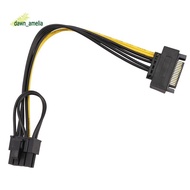 15Pin  Male to 8Pin(6+2) PCI-E Power Supply Cable  Cable 15-Pin to 8 Pin Cable 18AWG Wire for Graphi