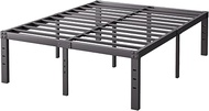 Bednowitz King Size Bed Frame, 18 Inch High Metal Bed Frame, Noise-Free Platform Bed No Box Spring Needed, 4000lbs Heavy Duty Support Mattress Foundation, Easy Assembly, Black