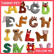 26 Alphabet Animals Shapes Pet Dog Toys Sounding Interactive Puppy Chew Plush Toy
