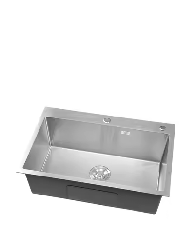 2024 Popular Stainless Steel Small Kitchen Sink 6045 SUS 201 Single Bowl Top Mount Support For Custo