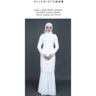 NEW NEVER WEAR HIJABISTAHUB RAYFA KURUNG OFF WHITE SIZE S BAJU PRELOVED DRESS KAHWIN TUNANG CONVO AK