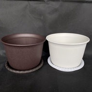 < Black Mi Sauce の Home > Product Name: Plain Pottery Pot Low Pot 23cm/27cm/30cm Plastic Pot/Round P