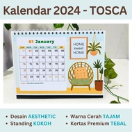 TOSCA - Kalender 2025 2004 aesthetic , Kalender meja 2025 , Kalendar 2025, Kalendar Tebal Besar A5 ,