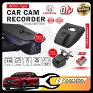 OTP Japan 4K 1960P HD HONDA HRV 2022 Front Back WiFi Hidden Type Car DVR Dash Cam Camera Recorder CCTV 行车记录仪