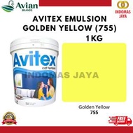 Cat Tembok AVITEX 1KG / CAT AVITEX KILOAN 1 KG GOLDEN YELLOW 755 / AVITEX 1KG GOLDEN YELLOW 755