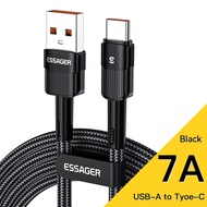 Essager 7A 66W USB C cable for Samsung  Xiaomi  Oppo  Huawei mate 40 Pro fast charging USBC charger 