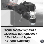 TOW HOOK WITH BALL SQUARE BAR MOUNT