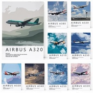 Airbus A320 A380 A350 A319 A340 Canvas Painting Poster Printing Decorative Living Room Bedroom Gift 