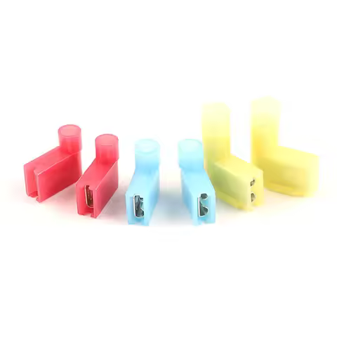 Nylon Flag Female Terminal Insulated 6.3mm Female Flag Spade Wire Connector Crimp Termina Quick Wire