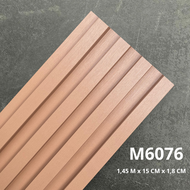 Crown Star - WPC Panel 3D 145 cm x 15 cm x 18 mm Premium Wood Panel Dinding Fluted Panel Backdrop TV