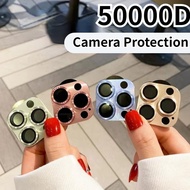 Luxury 3D aluminum alloy glass phone camera protective film phone case suitable for iPhone 16 15 14 