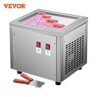 VEVOR 280W Commercial Fried Ice Cream Roll Machine 24 x 28 cm Single Square Pan Stainless Steel Home Ice Cream Porridge