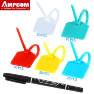 AMPCOM Nylon Zip Ties 5 Colours (4.72")